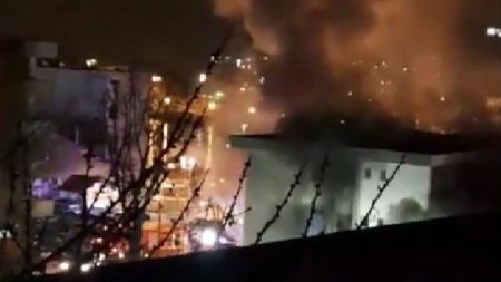 Incendiu la sediul Politiei Municipiului Tulcea (VIDEO)