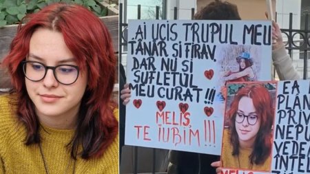 Colegii Melisei, fata ucisa in Gradina Botanica din Craiova, protest in fata Tribunalului <span style='background:#EDF514'>DOLJ</span> in prima zi a procesului
