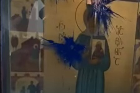 Femeie din Georgia, retinuta dupa ce a vandalizat o <span style='background:#EDF514'>ICOANA</span> a lui Stalin. Gestul scandalos, a provocat proteste