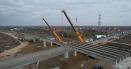 Cum arata noul pasaj in constructie peste un drum judetean, in cadrul proiectului centurii de Sud a Timisoarei VIDEO FOTO