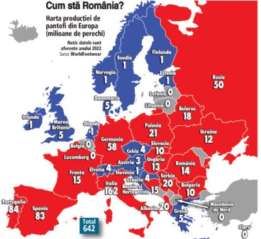 Cine sunt cei mai mari producatori de incaltaminte din Europa? Este intr-adevar Romania pantofarul Batranului Continent?