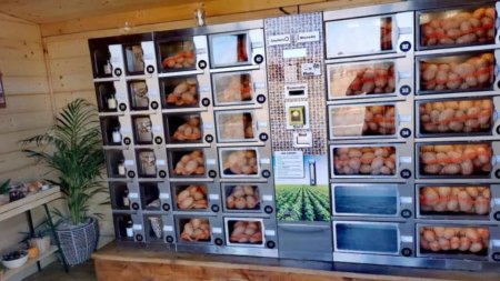 Locul din Romania in care a fost deschis primul automat de cartofi. Un fermier si-a pus aparatul langa casa