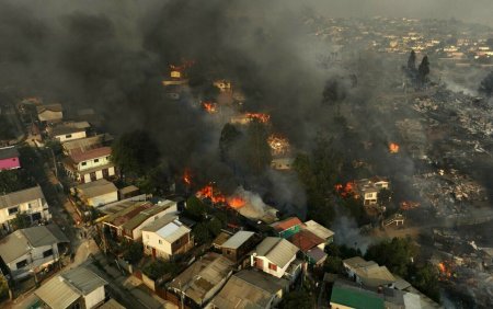 Bilantul mortilor in incendiile violente din Chile, in crestere. Este cea mai mare tragedie din tara dupa cutremurul din 2010