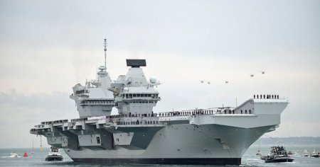 Nava-amiral a marinei britanice a fost retrasa de la exercitiile NATO in urma unor probleme tehnice