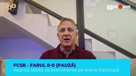 FCSB - Farul » Emil Sandoi, analiza a primei parti din partida de pe Arena Nationala in direct la GSP Live