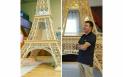 A adunat 8 ani 700.000 de chibrituri pentru a construi Turnul Eiffel. Motivul pentru care nu a intrat in <span style='background:#EDF514'>CARTEA RECORDURILOR</span>