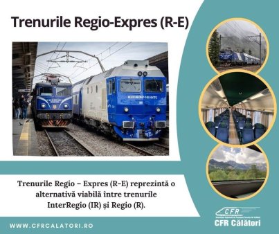 CFR: 'Numarul trenurilor Regio - Expres in crestere cu peste 20%'