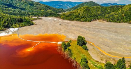 Cel mai poluat loc din Romania, investitie importanta in Mediu. Linie de evacuare a apelor limpezite din iazul de steril