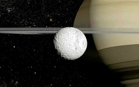 Un ocean ascuns se afla sub suprafata lunii Steaua Mortii a lui Saturn, sugereaza noi dovezi