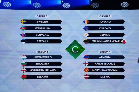 Liga Natiunilor, faza grupelor. Romania va intalni Kosovo, Cipru si Lituania sau Gibraltar. Tricolorii sunt in <span style='background:#EDF514'>GRUPA C</span>2