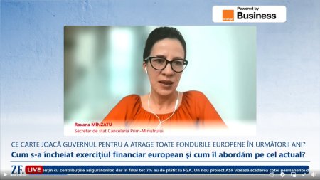 ZF Live. Roxana Minzatu, secretar de stat la cancelaria prim-ministrului: Avem 100 de miliarde de euro de la UE, dar nu avem suficienti oameni care sa gestioneze absorbtia acestor bani