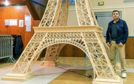 Rasturnare de situatie in cazul francezului care a construit in 8 ani <span style='background:#EDF514'>TURNUL EIFFEL</span> din chibrituri, sperand la un record