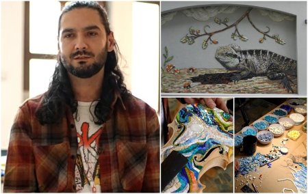 Iulian si-a transformat pasiunea in arta, iar acum vinde lucrari de mii de euro. Un singur metru patrat de mozaic poate ajunge la 5.000 de euro
