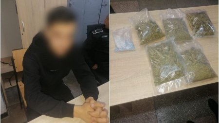 Adolescent de 15 ani din Bucuresti, prins de politisti cu cinci pungi de droguri de mare risc
