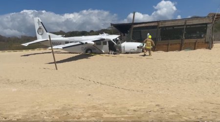 Barbat ucis pe o plaja din Mexic, dupa ce un avion care transporta parasutisti a aterizat de urgenta peste un centru de salvare a testoaselor | VIDEO