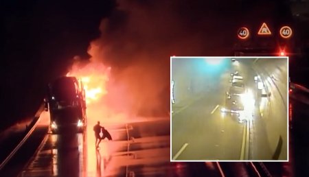Un sofer de TIR a condus 6 km cu camionul in flacari prin cel mai lung tunel din Germania, ca sa evite o catastrofa/ VIDEO