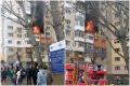 Incendiu violent intr-un bloc din Oltenita. 30 de persoane au fost evacuate