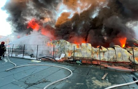Incendiu puternic in Cluj-Napoca. A fost emis mesaj Ro-Alert