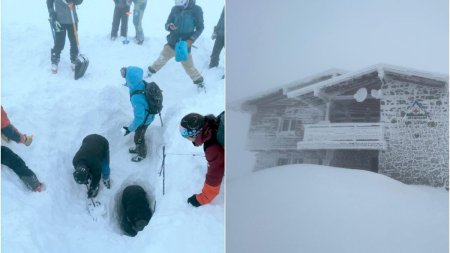 Avalansa de mari dimensiuni la Balea Lac | Zapada a acoperit corturile a doi turisti