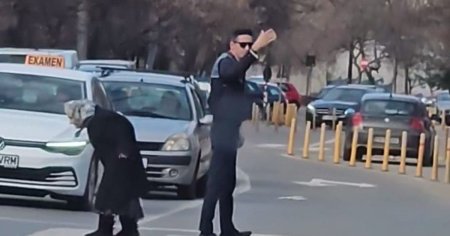 Gestul uimitor al unui politist din Ploiesti. De ce a oprit traficul in timpul unui examen auto, pe o strada din oras VIDEO