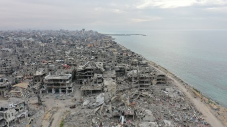 Nu exista cuvinte. Agentia ONU pentru <span style='background:#EDF514'>REFUGIATI</span> palestinieni distribuie o imagine tulburatoare cu distrugerile din Fasia Gaza
