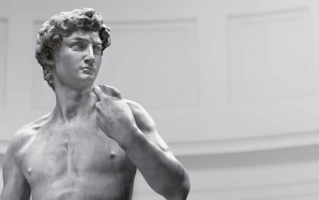 Statuia lui David, de Michelangelo, este curatata de praf la fiecare doua luni, in muzeul din Florenta