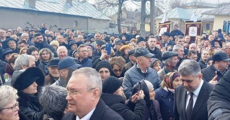 Ciolacu si Ciuca au ajuns la funerariile presedintelui Consiliului Judetean <span style='background:#EDF514'>VRANCEA</span> VIDEO