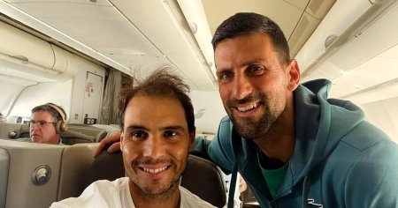 Djokovici si Nadal, fotografie de 1 milion de like-uri. Au dat nas in nas in avionul spre SUA