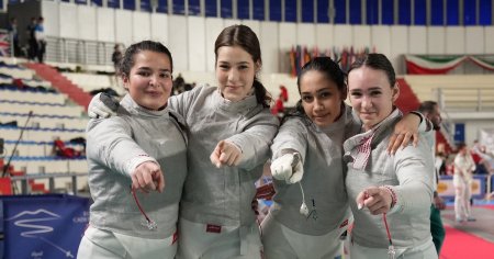 Echipa de feminina de scrima a Romaniei, clasata pe locul 5 la Europenele de cadeti