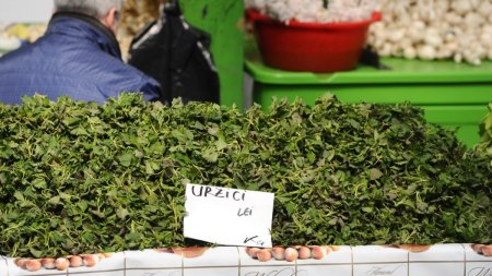 Cat a ajuns sa coste un kilogram de urzici gata culese in Piata Obor din Bucuresti