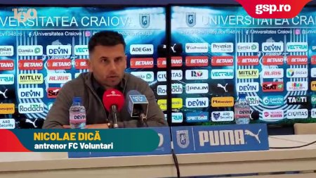 U Craiova - FC Voluntari 2-1 » Nicolae Dica, conferinta de presa dupa infrangerea de la Craiova