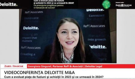 Deloitte M&A 2024. <span style='background:#EDF514'>GEORGIANA</span> Singurel, Reff & Asociatii: Piata de fuziuni si achizitii din Romania a fost mai stabila decat alte piete din regiune