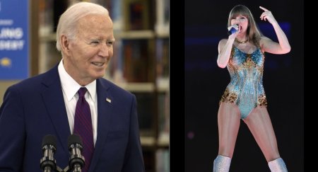 Joe Biden a declarat, in gluma, ca sustinerea cantaretei <span style='background:#EDF514'>TAYLOR SWIFT</span> pentru campania sa electorala este o informatie secreta