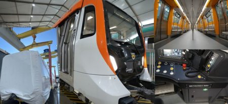 FOTO Noul tren de metrou a plecat spre Romania. Garnitura are 6 vagoane si o capacitate de 1.200 de pasageri