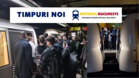 <span style='background:#EDF514'>COLIZIUNE</span> intre doua trenuri la metrou Timpuri Noi