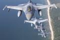 Aeronave F-16 ale fortelor aeriene romane si turce, exercitiu demonstrativ la baza <span style='background:#EDF514'>BORCEA</span>