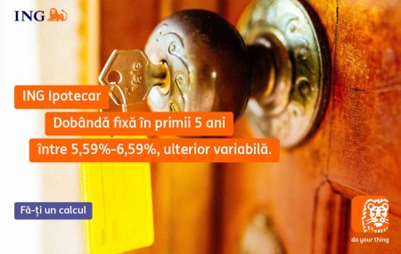 Dobanzi mai bune si un proces si mai rapid pentru creditele ipotecare ING! Din 13 februarie, dobanda fixa de la 5.59% in primii 5 ani. Afla conditiile!