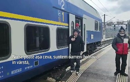Patania unor calatori din <span style='background:#EDF514'>PETROSANI</span> care s-au urcat intr-un tren fara locomotiva. In Romania nimic nu este ok