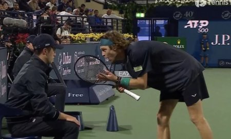 Tenismenul rus Andrey Rublev, descalificat in semifinala de la Dubai. Gestul care i-a adus eliminarea