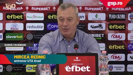 Mircea Rednic, conferinta de presa la finalul meciului UTA - FCU Craiova. L-a laudat pe Catalin Vulturar, mijlocasul imprumutat de la Rapid: 