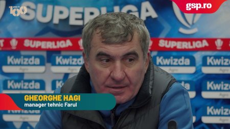 Farul - CFR Cluj 1-1. Gheorghe Hagi, conferinta de presa la finalul meciului de la Ovidiu: Am avut ocazii mai mari si mai clare decat ei