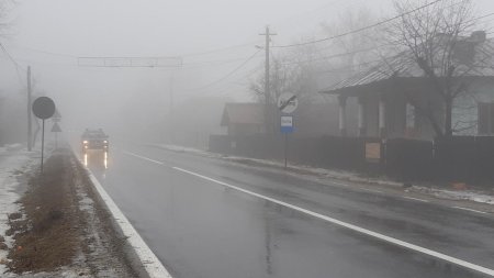 Cod galben de ceata in doua judete din Romania pana la ora 10.00. Iata lista localitatilor afectate
