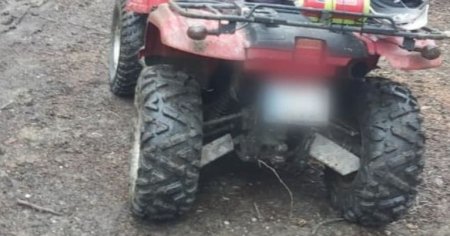 Copil de 11 ani, surprins in timp ce conducea un ATV in zona Ranca. Mama era pasager