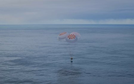 SpaceX a trimis un nou echipaj spre Statia Spatiala Internationala format din trei astronauti americani si un <span style='background:#EDF514'>COSMO</span>naut rus