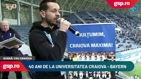 Universitatea Craiova - Rapid » 40 ani de la Univ. Craiova - Bayern // Legendele <span style='background:#EDF514'>CRAIOVEI</span> Maxima, elogiate inainte de derby-ul cu Rapid
