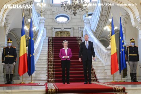 Ursula von der Leyen a fost primita de Klaus Iohannis la Palatul Cotroceni