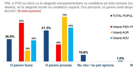 Sondaj: Alianta PSD-PNL, pe primul loc in alegerile europarlamentare. Ce cred romanii despre comasarea alegerilor