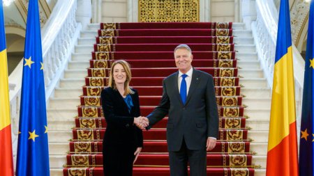 Iohannis, intalnire cu <span style='background:#EDF514'>ROBERTA</span> Metsola: Am evidentiat importanta mentinerii vocii noastre proeuropene puternice in Parlamentul European