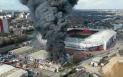 <span style='background:#EDF514'>MECI DE FOTBAL</span> din Anglia amanat, dupa ce un incendiu urias a izbucnit langa un stadion din Southampton | VIDEO