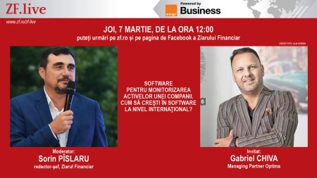 Software pentru monitorizarea activelor unei companii. Cum sa cresti in software la nivel international? Urmariti ZF Live joi, 7 martie, ora 12:00 cu Gabriel CHIVA - Managing Partner Optima